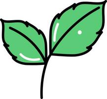 roos bladeren groen icoon of symbool. vector