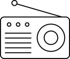 geïsoleerd radio icoon in lineair stijl. vector