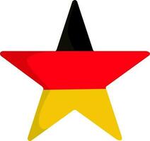 Duitse ster vlag kleur icoon in vlak stijl. vector