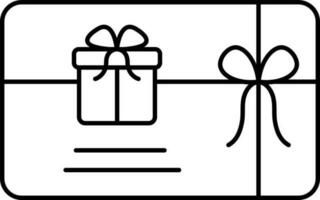 zwart schets geschenk kaart icoon of symbool. vector