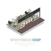 sportkleding winkel isometrische illustratie vector illustratie