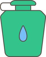 water fles icoon in groen en blauw kleur. vector