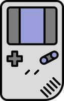 vlak game Boy grijs en Purper icoon. vector