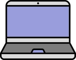 vlak stijl laptop grijs en Purper icoon. vector