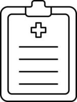 medisch document klembord lineair icoon. vector