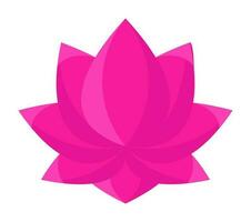 geïsoleerd sticker van lotus bloem in roze kleur. vector