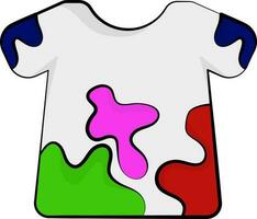 kleur plons t-shirt icoon in vlak stijl. vector