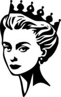 koningin - minimalistische en vlak logo - vector illustratie