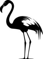 flamingo, zwart en wit vector illustratie