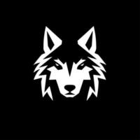 wolf - minimalistische en vlak logo - vector illustratie