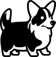 corgi, minimalistische en gemakkelijk silhouet - vector illustratie