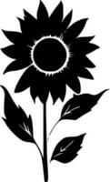 zonnebloem - minimalistische en vlak logo - vector illustratie