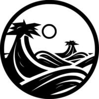 surfen - minimalistische en vlak logo - vector illustratie