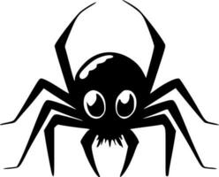 spin - zwart en wit geïsoleerd icoon - vector illustratie