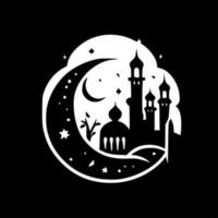 Ramadan, minimalistische en gemakkelijk silhouet - vector illustratie