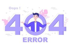 404-fout en pagina niet gevonden vectorillustratie vector