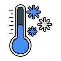 modern ontwerp icoon van verkoudheid temperatuur vector