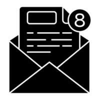 een uniek ontwerp icoon van Ongelezen mail vector
