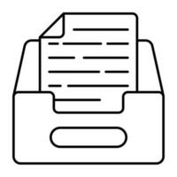 een icoon ontwerp van document lade vector