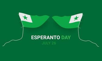 Esperanto dag. achtergrond, banier, kaart, poster, sjabloon. vector illustratie.