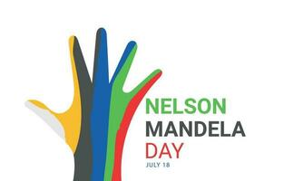 Nelson mandela dag. achtergrond, banier, kaart, poster, sjabloon. vector illustratie.