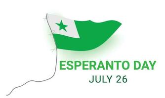 Esperanto dag. achtergrond, banier, kaart, poster, sjabloon. vector illustratie.