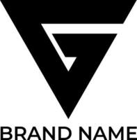 g eerste driehoek logo ontwerp vector