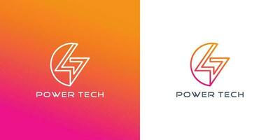 macht logo met eerste g concept en creatief idee premie vector
