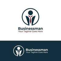 zakenman logo grafisch vector ontwerp, ondernemer logo, bedrijf, bedrijf logo