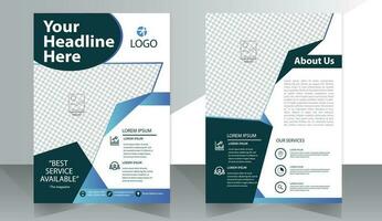 zakelijke boekomslag ontwerpsjabloon in a4. kan worden aangepast aan brochure, jaarverslag, tijdschrift, poster, bedrijfspresentatie, portfolio, flyer, banner, website vector