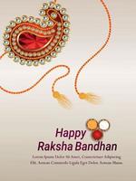 gelukkige raksha bandhan uitnodiging partij flyer vector