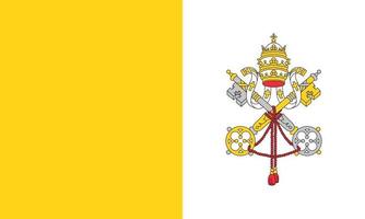 vector illustratie van de vlag van Vaticaanstad