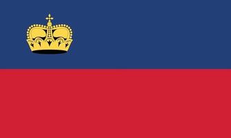 vectorillustratie van de vlag van Liechtenstein vector
