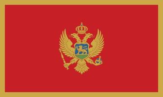 vector illustratie van de vlag van montenegro