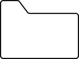 zwart schets het dossier map icoon of symbool. vector