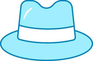 geïsoleerd blauw en wit scheidsrechter hoed icoon in vlak stijl. vector