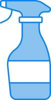 verstuiven fles icoon in blauw en wit kleur. vector