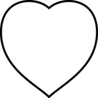 geïsoleerd hart icoon in zwart lijn kunst. vector