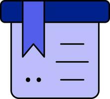 geïsoleerd blauw levering doos icoon in vlak stijl. vector