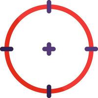rood en Purper doelwit icoon of symbool. vector