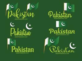 vectorillustratie van een achtergrond voor de onafhankelijkheidsdag van pakistan vector