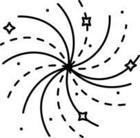illustratie van mooi vuurwerk icoon of symbool. vector