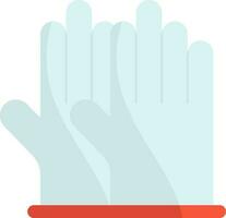 vlak illustratie van blauw handschoenen icoon. vector