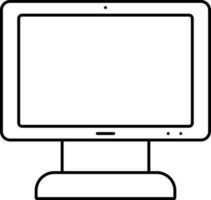 zwart lineair stijl computer icoon of symbool. vector