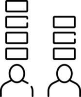 kandidaat diagram icoon of symbool in lijn kunst. vector