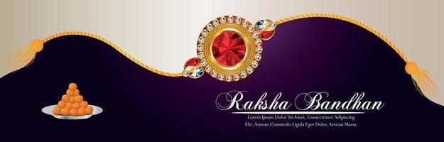 realistische vectorillustratie van gelukkige rakhsha bandhan banner of koptekst vector