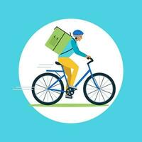 online snel levering door fiets vector