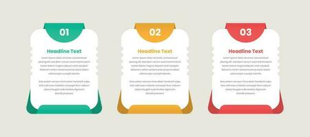 minimalistisch tekst presentatie infographic lay-out met de stijl van een afgekapt bladzijde binnen een map vector