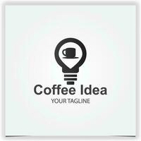 koffie idee lamp logo ontwerp premie elegant sjabloon vector eps 10