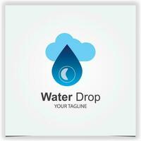 water wolk logo premie elegant sjabloon vector eps 10